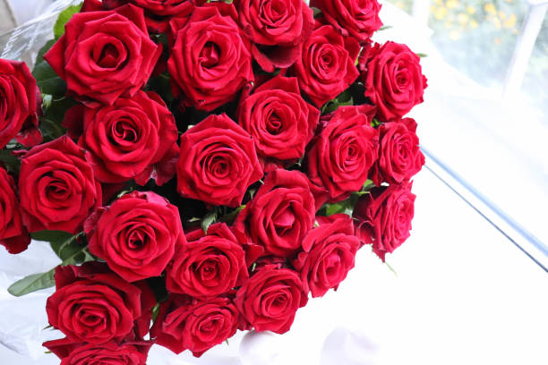 istock beautiful bouquet of roses and space for text 1424375445