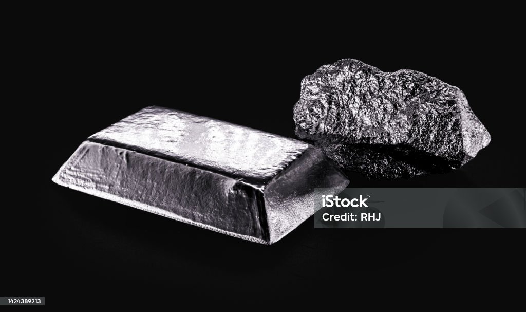 Rhodium is a chemical element of the platinum family, great resistance to acids and corrosive substances, used in jewelry, the most expensive metal in the world. Alloy Stock Photo