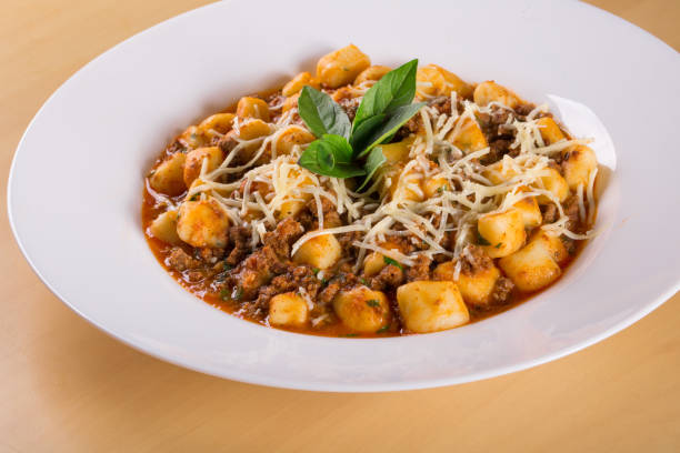 Gnocchi with tomato sauce and parmesan