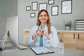Female doctor in office