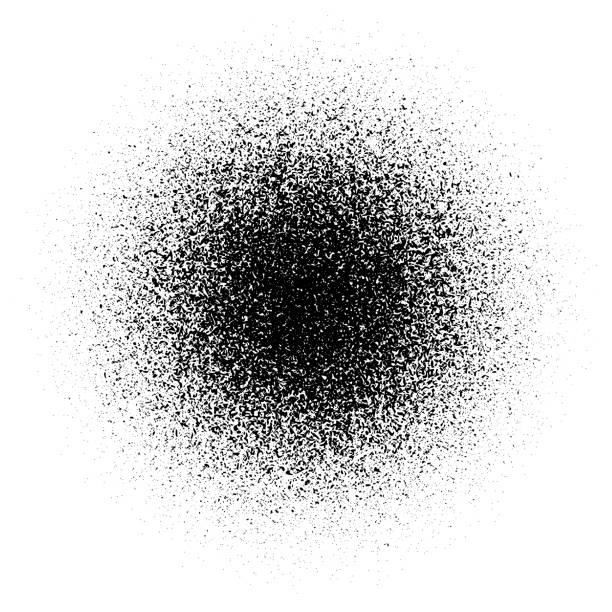 istock Circle grain texture. Radial faded noise gradient. Round grunge shape. Speckles and particles textured background. Dotted print wallpaper. Vector backdrop 1424397531