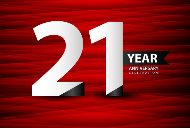 istock 21 Year Anniversary Celebration Logo Vector On Red Background, 21 Number Design, 21th Birthday Logo, Logotype Number, Vector Anniversary For Celebration, Invitation Card, And Greeting Card 1424399764