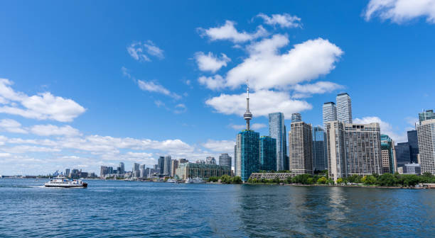 istock Toronto City downtown skyline. Toronto Island Ferry on inner Harbour. 1424401893