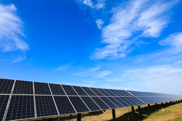 istock Solar photovoltaic power generation system, 1424421933