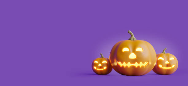 istock halloween season with pumpkin,3d rendering. 1424427089