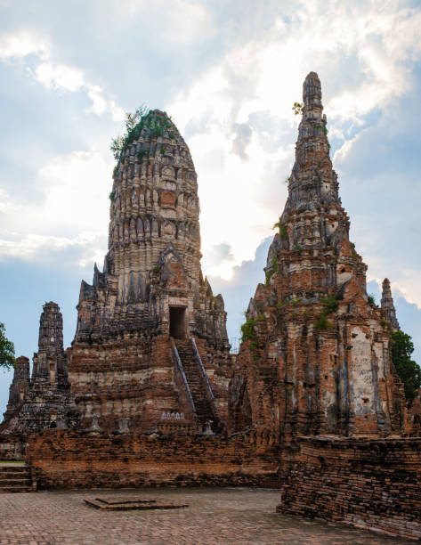 istock Ayutthaya, Thailand at Wat Chaiwatthanaram during sunset 1424432634