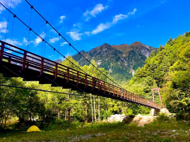 istock Mountains and suspension bridges 1424446389