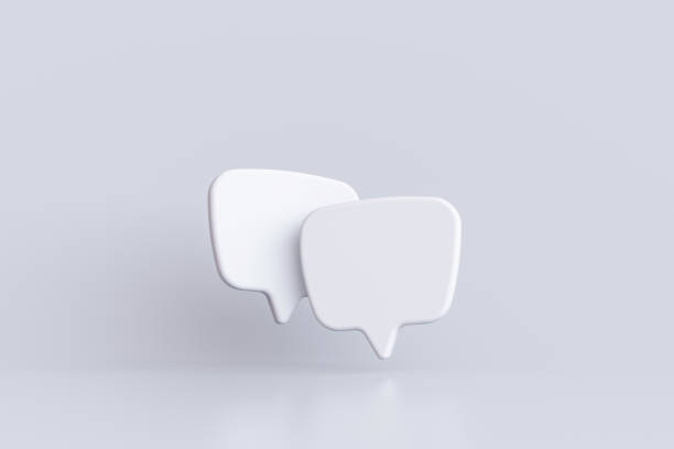 Two bubble talk or comment sign symbol on white background.