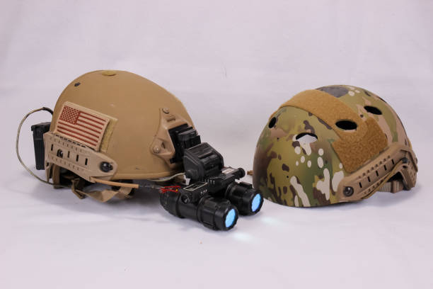 istock Two Military Helmets From Gulf War 1424448810