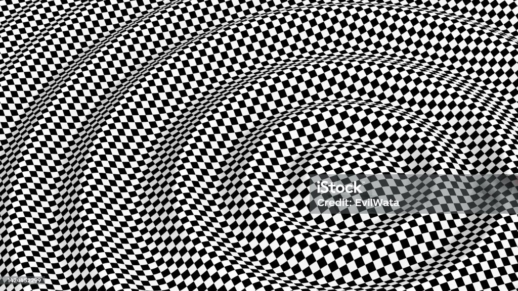Checker Random Background 3d Surreal Checker Pattern Background Stock Photo - Download Image Now ...