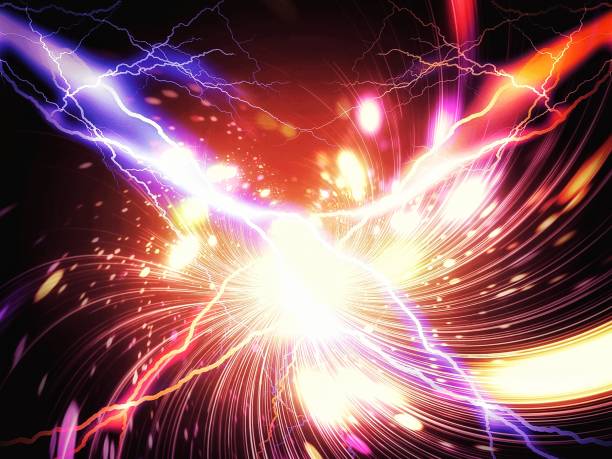 istock Abstract background with swirling colorful rays 1424469161