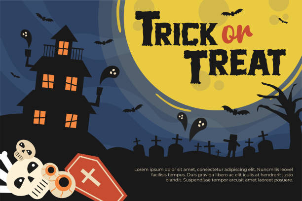 Halloween themed graphic design template easy to customize simple and elegant design Halloween themed graphic design template easy to customize simple and elegant design discount coupon template silhouette stock illustrations