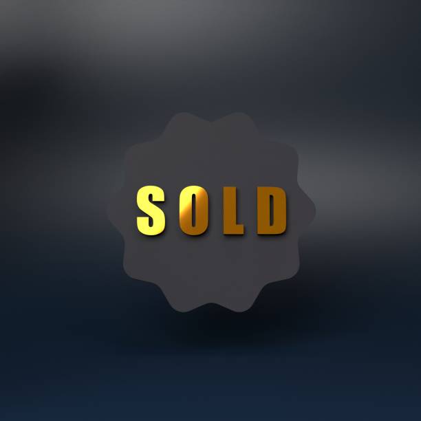 istock Banner with the inscription sold out. 3D rendering illustration. 1424475225