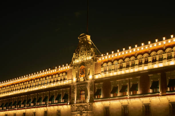 istock Mexico City Government Building at night 1424477816