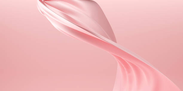 istock Pink pastel flying fabric, cloth abstract background 1424488000