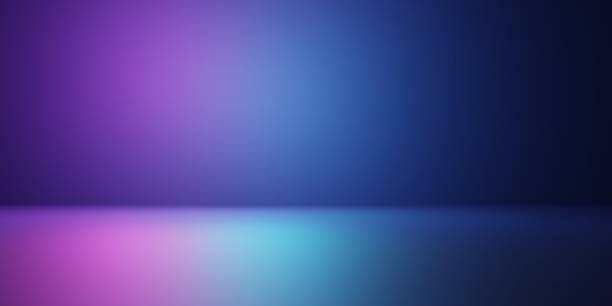 istock 3d rendering of purple and blue abstract minimal background. Scene for advertising, technology, showcase, banner, cosmetic, fashion, business, metaverse. Sci-Fi Illustration. Product display 1424492802