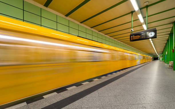 istock Blurred Motion Of Railroad Station 1424513873