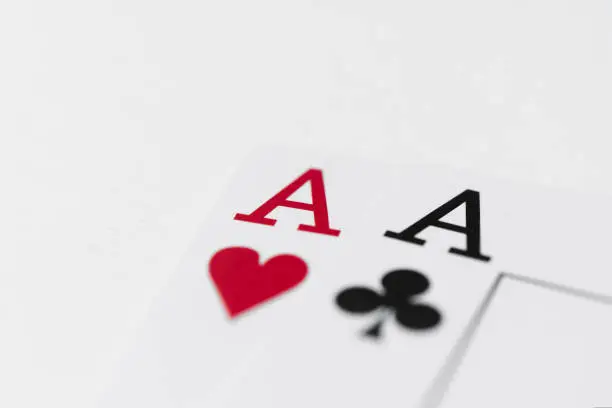 Photo of Playing cards two aces of hearts and spades