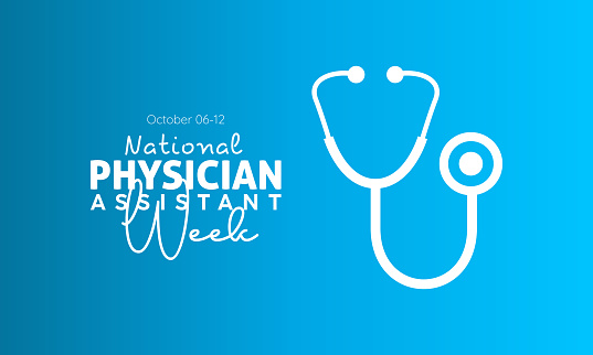 Vector illustration design concept of national physician assistant week observed on october 6-12