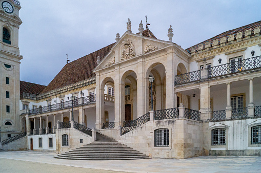 Coimbra, Portugal- November 19 2014: The University of Coimbra is the oldest university in Portugal and one of the oldest in Europe, founded in 1290.