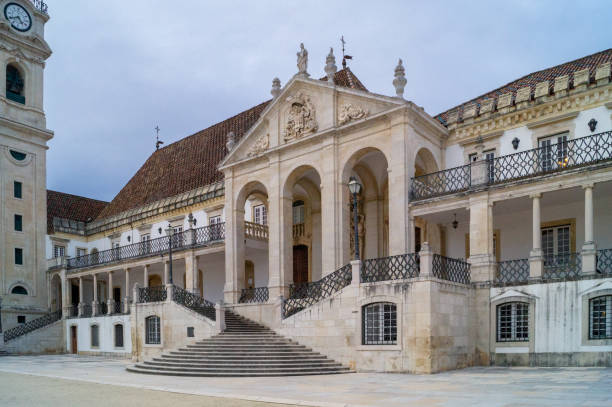 The University of Coimbra is the oldest university in Portugal Coimbra, Portugal- November 19 2014: The University of Coimbra is the oldest university in Portugal and one of the oldest in Europe, founded in 1290. coimbra city stock pictures, royalty-free photos & images