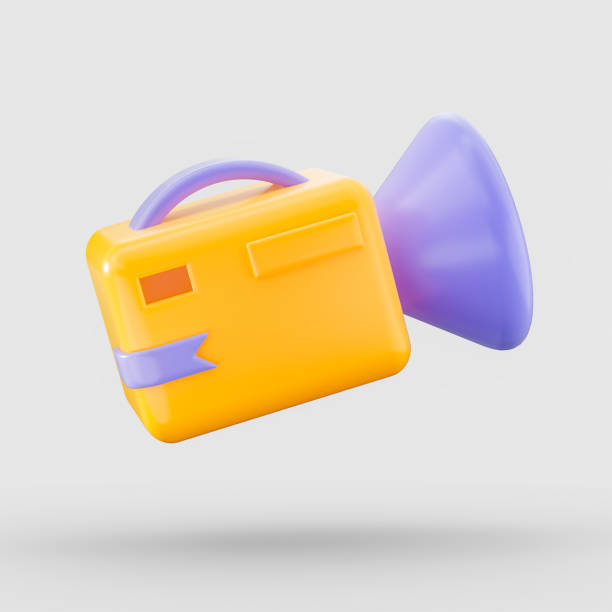 istock video camera cartoon style sign 3d render concept for website 1424539518
