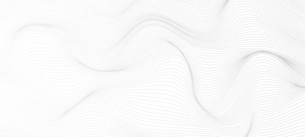 ilustrações de stock, clip art, desenhos animados e ícones de abstract gray and white waves lines background. wave textures white and gray background. vector striped lines - backgrounds vector map internet