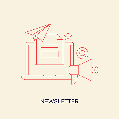Newsletter Related Vector Conceptual Illustration