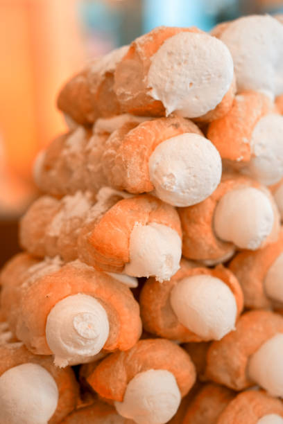 istock Cannoli with cream, fresh and tasteful pastries 1424546753