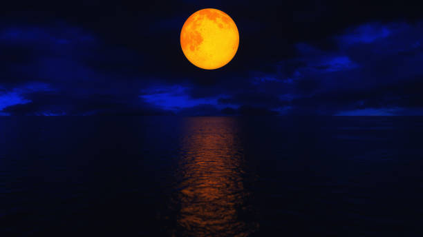 istock blood red moon over the ocean (3d rendering) 1424546892