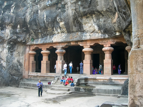 Elephanta Caves are a UNESCO World Heritage Site and a collection of cave temples predominantly dedicated to the Hindu god Shiva. They are located on Elephanta Island, or Gharapuri  in Mumbai Harbour.
