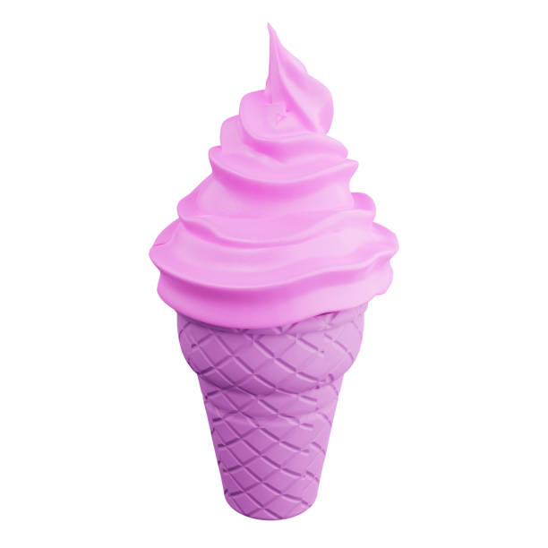 istock 3D rendering strawberry ice cream on white background 1424558691