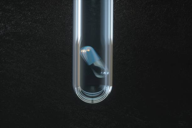 3D rendering of capsules in glass tubes