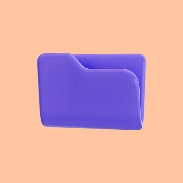 Fluffy folder icon on pink soft balloon surface.