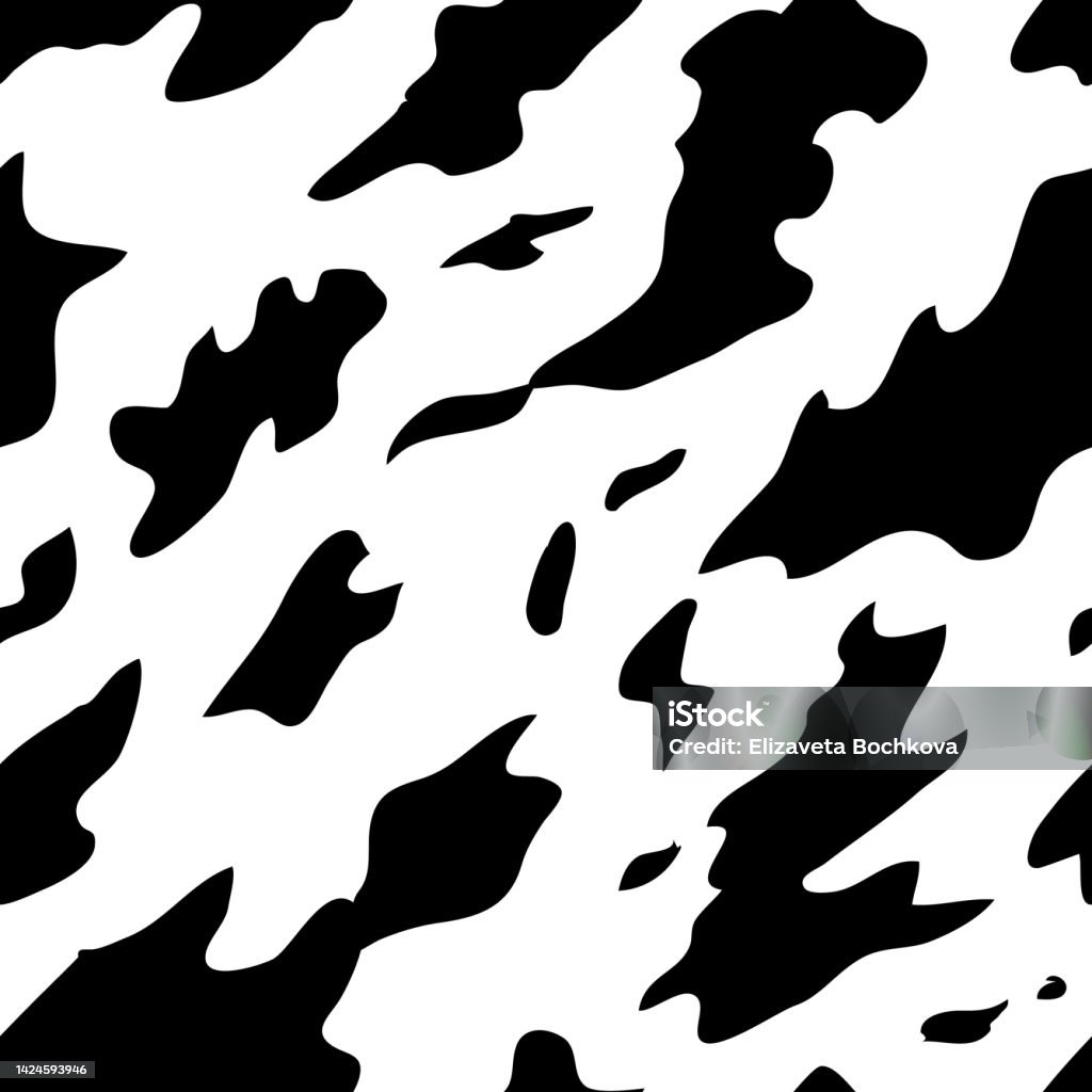 Abstract Text Cow Pattern Cow Seamless Pattern Stock Illustration - Download Image Now - Abstract ...