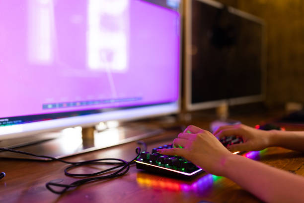 istock A beautiful woman in front of the computer 1424598126