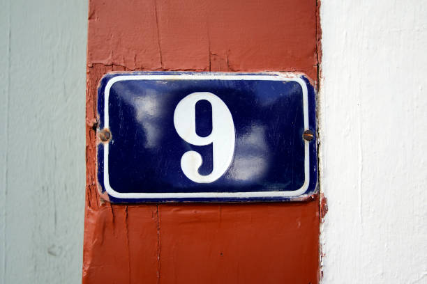 istock 9 metal number with spare and copy space 1424601407