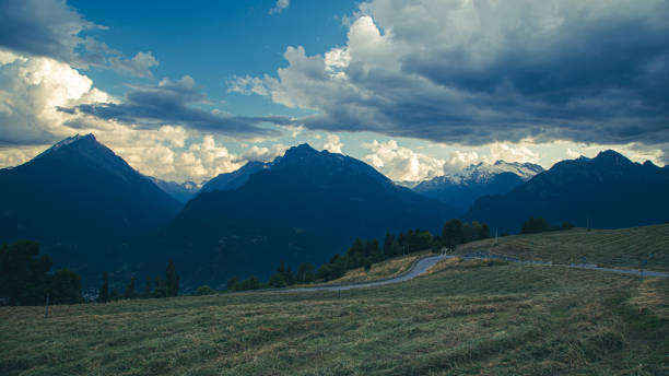 Summer sunset in the mountains of Valle d'Aosta