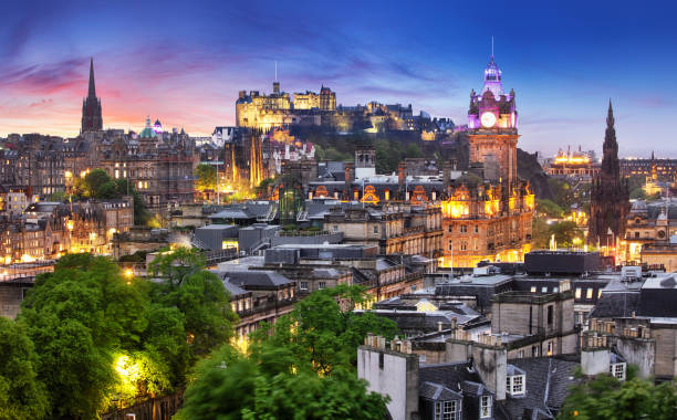 istock Edinburgh skyline at sunset, UK - Scotland 1424605631