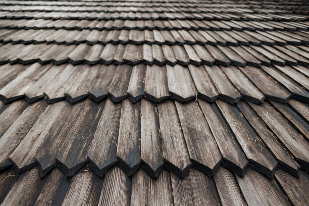 Old wooden roof texture. An idea for creating a wallpaper