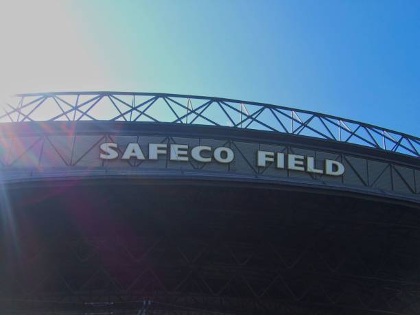 Seattle, WA, USA - June 15, 2023: T-Mobile Park in Seattle, WA, USA. T-Mobile Park is a retractable roof stadium in Seattle.