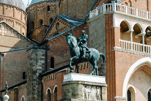 Padua, Italy: Equestrian monument to Gattamelata, located in front of the Basilica of Sant'Antonio