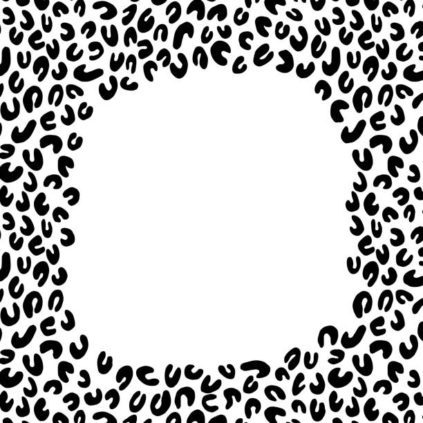Leaopard Border Leopard Print Black And White Border
