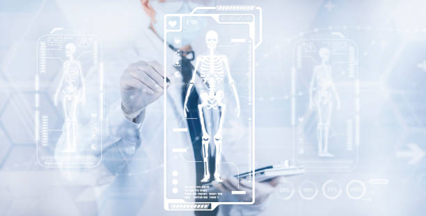 istock Doctor touch touch presenting DNA molecule research on the white background concept, Creation technologies for connection Mixed media,blurred background using digital network connection 3D rendering 1424617726
