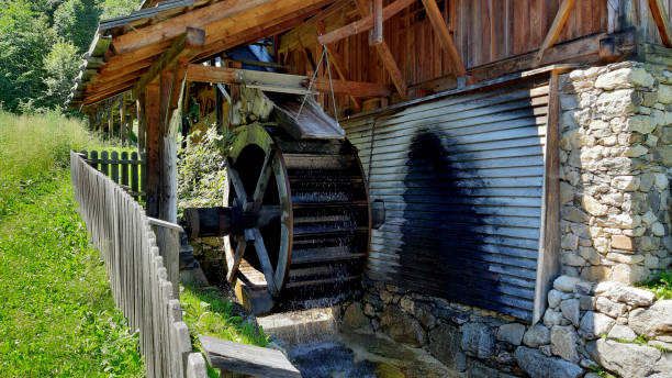 istock The big water wheel 1424618790