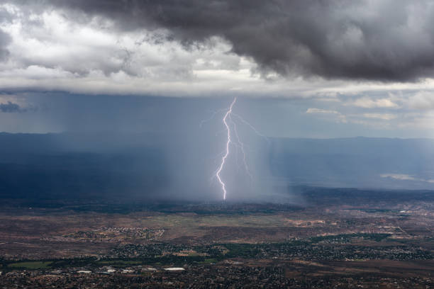 istock Thunderstorm and lightning strike over the Verde Valley 1424619114