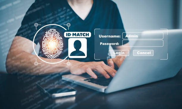 istock Hand touch fingerprint with virtual global with cyber security, Login, User, identification information security and encryption, secure access to users personal information, secure Internet access, 1424619335