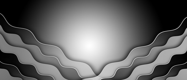 Abstract gray gradient modern wavy background.
