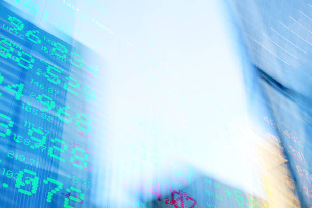 istock Finance. Office buildings and Financial data. 1424624147