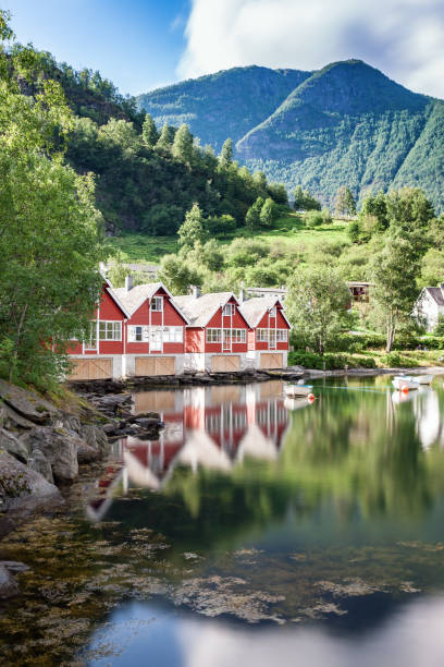 Traditional Fishig Cottage in Fjords, Flam, Norway
